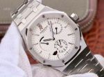 Swiss Grade Audemars Piguet Royal Oak Dual Time Power Reserve Watch Replica White Dial